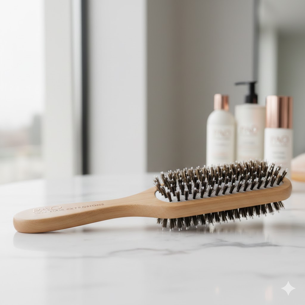boar bristle extension shine brush