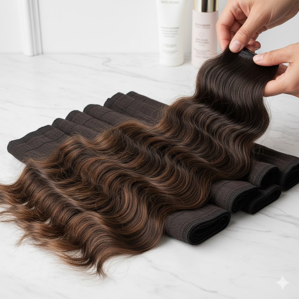 premium hand tied & machine hair wefts